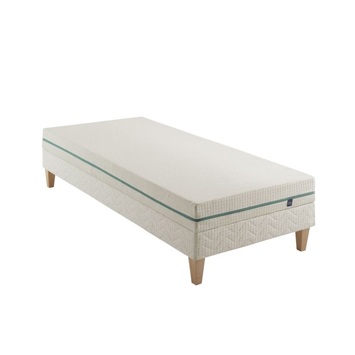 Ensemble matelas naturel latex naturel enfant sommier et pieds Aube 200 - SOMEO 90x200 - Ecru - Garantie 7 ans - Someo Ensemble matelas naturel latex naturel enfant sommier et pieds Aube 200 - SOMEO 90x200 - Ecru - Garantie 7 ans - Someo