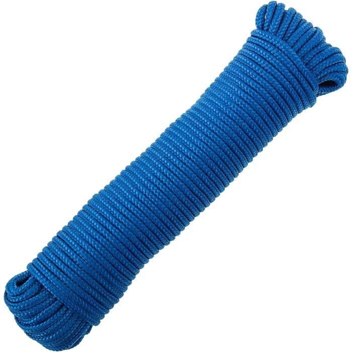 Corde Tressée Polypropylène Rose Fluorescent - 200m Ø2.5mm Pour Bricolage, Jardin, Loisirs
