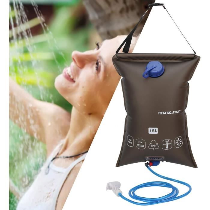 Sport,Sac de douche solaire avec poche d'eau 20l,pour Camping en plein