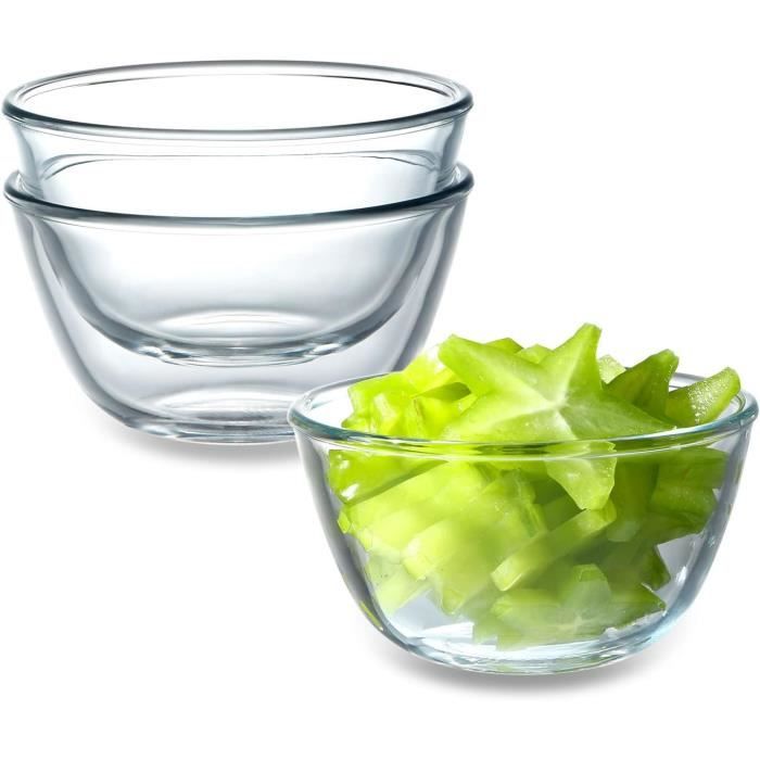 NUTRIUPS Lot De 3 Bols En Verre 0.5L Saladier En Verre, Bol De Sécurité