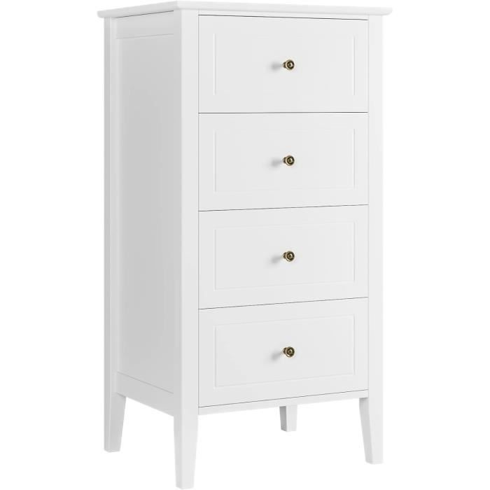 CDF Kashmir Commode met 4 schuifladen, 97 cm hoog, dressoir, smalle commode, slaapkamercommode voor hal, kantoor, slaapkamer, woonkamer, ladekast, rek met laden, modern meubelstuk CDF Kashmir Commode met 4 schuifladen, 97 cm hoog, dressoir, smalle commode, slaapkamercommode voor hal, kantoor, slaapkamer, woonkamer, ladekast, rek met laden, modern meubelstuk