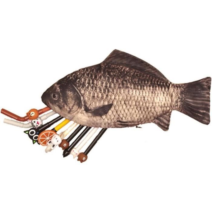 Étui à Stylo En Forme De Poisson - Trousse à Crayons Mignon En Nylon, Pour École, Bureau, Cadeau