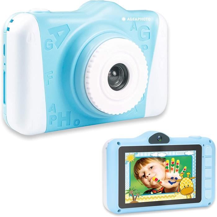 Appareil Photo Enfant AGFA Realikids Cam 2 – Écran 3,5″ – Mode Selfie – Filtres Rigolos – Bleu/rose – Cadeau Créatif