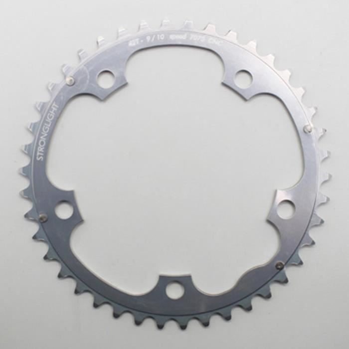 Plateau Route Stronglight 42 Dents – Alu 7075, Noir, 5 Bras, Intérieur, Type Shimano