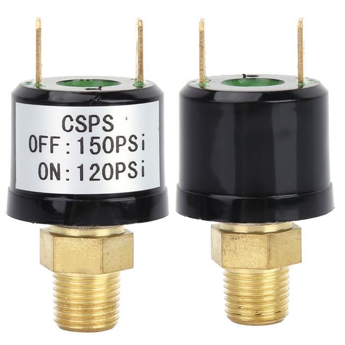 Pressostat Compresseur Air 90-110 PSI - Tension 110-220VAC / 6-36VDC - NO/NC - Pour Pompe à Air, Suspension Auto