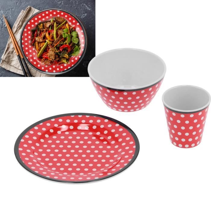 A.Blöchl Batterie de cuisine de camping en émail pour 4 personnes Jeu de 12 pièces Style Western L bleu