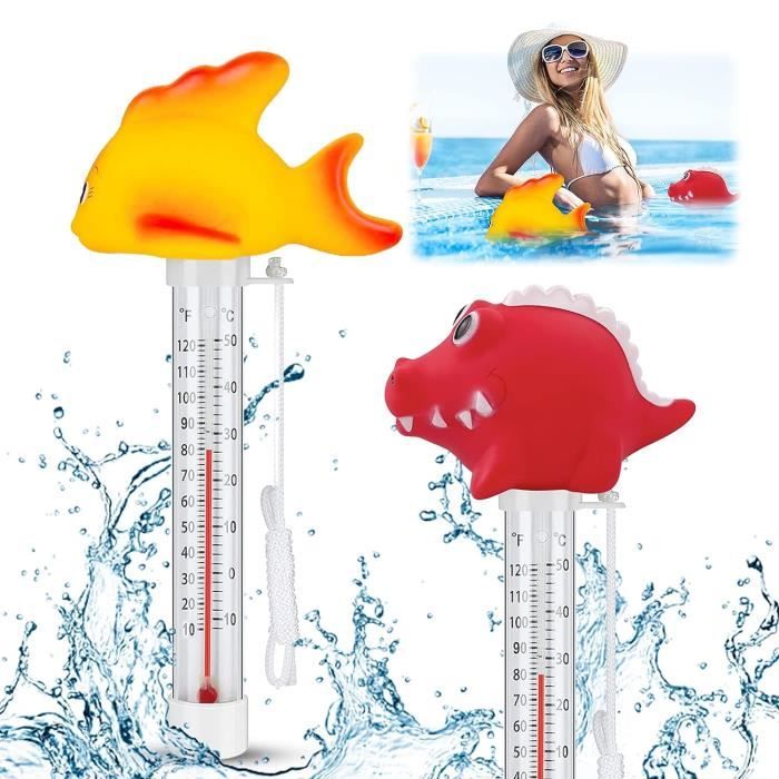 Thermomètre de piscine flottante avec cordon thermomètre de piscine Cartoon  extérieur / intérieur thermomètre de piscine, eau
