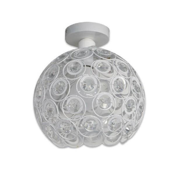Lampadario Da Soffitto In Cristallo AGV LIGHTING | Plafoniera Moderna Semi-Incasso | 3 Luci E12 | Diametro 30,4 Cm | Finitura Nera