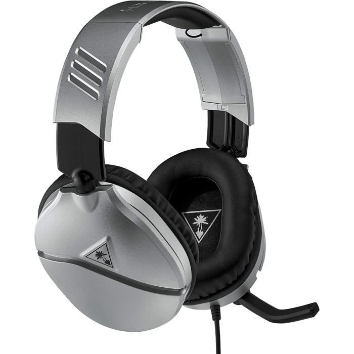 Casque Gaming Turtle Beach Recon 70 argentés - PS4, PS5, Xbox One