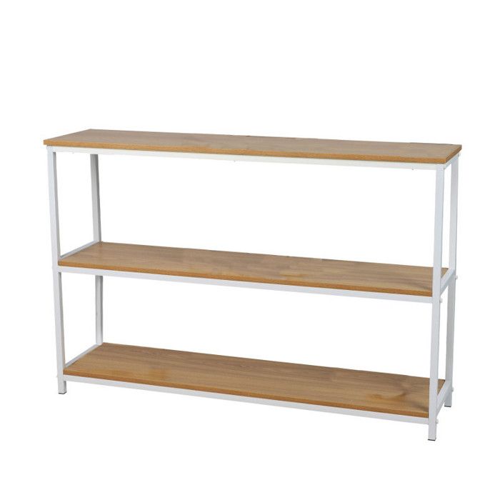 Table console à 3 niveaux en bois et métal La Casa Blanca - Blanc - L 120 x l 30 x H 80 cm Table console à 3 niveaux en bois et métal La Casa Blanca - Blanc - L 120 x l 30 x H 80 cm