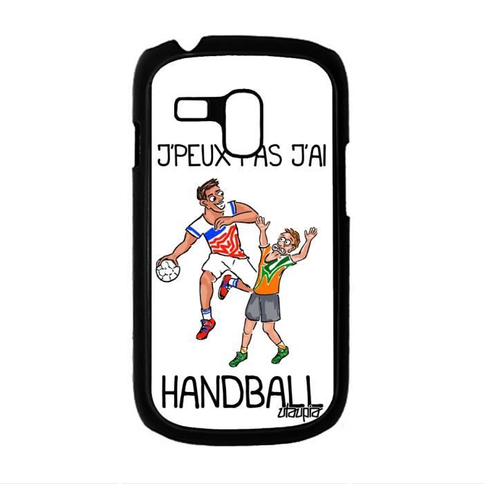Coque S3 mini j'peux pas j'ai handball Blanc humour hand a Samsung ...