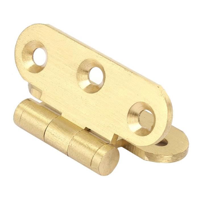 Lot De 4 Petites Charnières Laiton Hauteur 3,3 Cm - Occasion Bon État