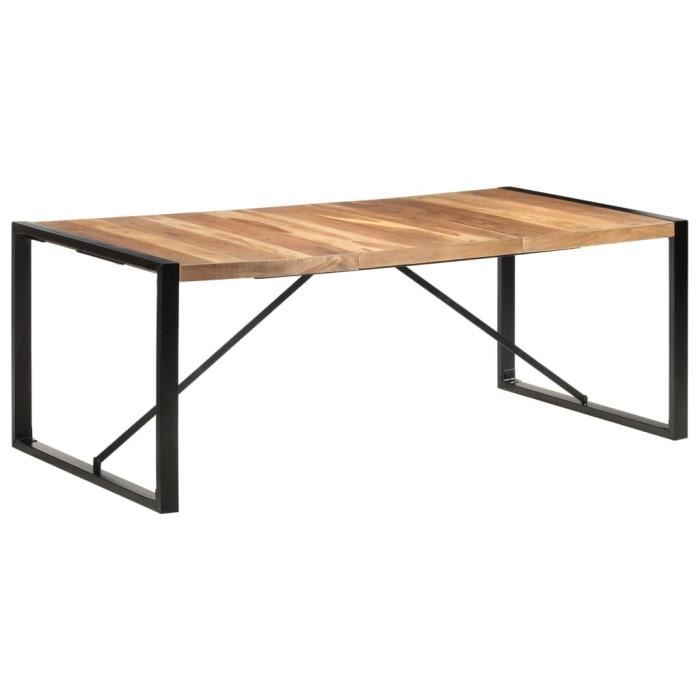 Table Salle A Manger Bois Massif VidaXL Table De Salle à Manger Table à Dîner Table De Repas Meuble à Dîner Table De Cuisine Maison Intérieur 180x90x76 Cm Bois De Manguier Massif