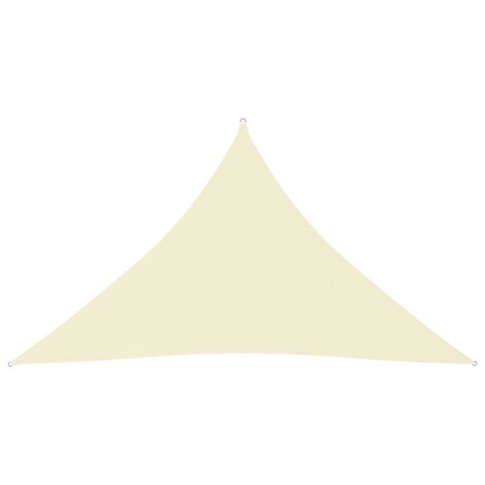 vidaXL Voile de parasol Tissu Oxford triangulaire 5x5x6 m Crème