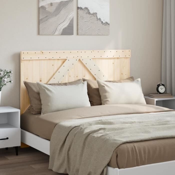 tête de lit en bois massif de pin yosoo - 140 cm - style vintage - vis incluses