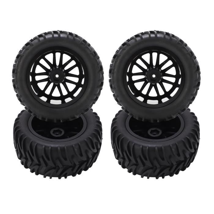 4 Pneus RC Noir En Caoutchouc - Diamètre 3 Cm, Largeur 1 Cm, Pour Voiture Télécommandée LD A86 Et Modèles Similaires