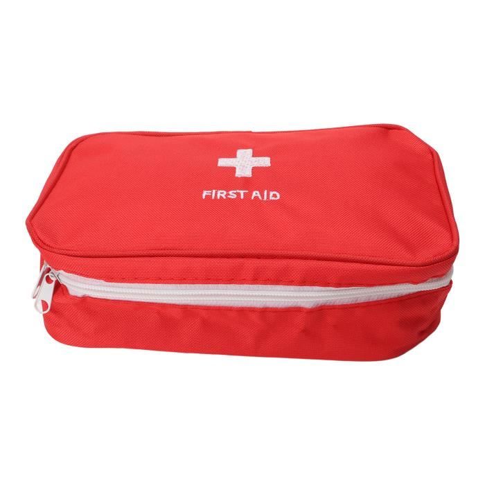 Sac à Dos Médical D’Urgence Vide Grande Capacité – Rouge Avec Bandes Réfléchissantes (Sac Seul)