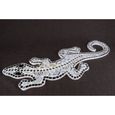 Gecko Margouillat Salamandre mural 60cm décor mosaique de verre-1