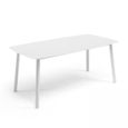 Ensemble table et chaises de jardin en aluminium et pierre - OVIALA - Piedra - 8 personnes - Blanc-1