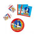 Sonic the Hedgehog Sega set de fête 36 pièces Numéro d'article : PNN00105, Kit anniversaire 8 enfants Sonic-1