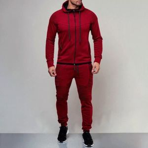 Survêtement Homme MEIbax 2 Pièces - Sweat Col Montant Et Pantalon - Style Vintage Décontracté