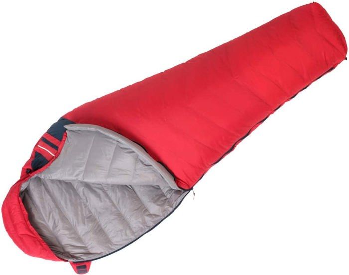 Sac De Couchage Lestra Aporia Light - Rouge, 210cm, 760g, Duvet 650cuin Pour Randonnée