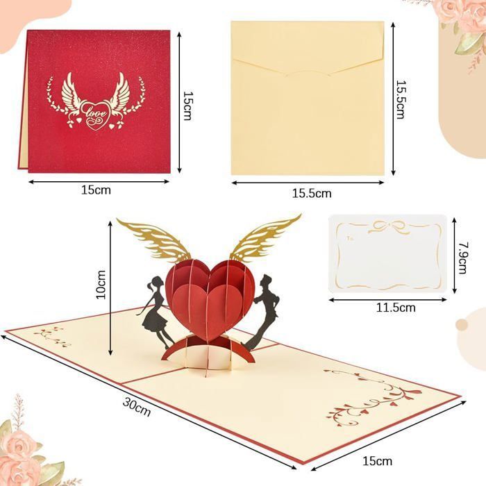 Carte De Mariage Pop-up 3D Avec Musique Et Lumière - Arche De Mariage élégante, Papier épais - Carte De Vœux Musicale Pour Félicitations, Lune De Miel - Cadeau Romantique Et Inoubliable