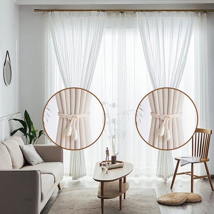 Lot De 2 Rideaux Opaques Avec Galon Fronceur - Avec Œillets - Isolation