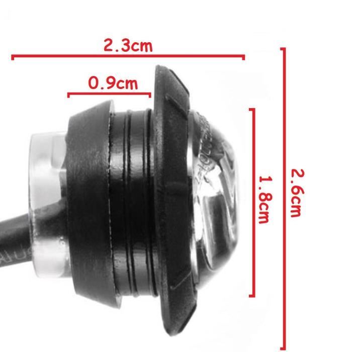 PROZOR Feu Latéral Remorque, 4 Pcs Feux De Gabarit Pour - Foto 14