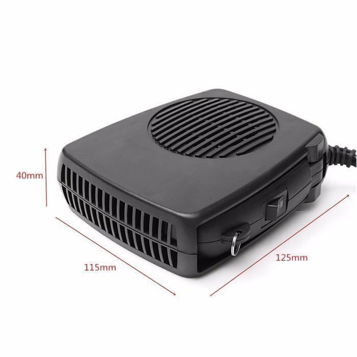 Chauffage Voiture Portable 12V 200W - Branchement Allume-cigare, Ventilation 360° - Dégivrage, Chauffage Et Ventilation Froide