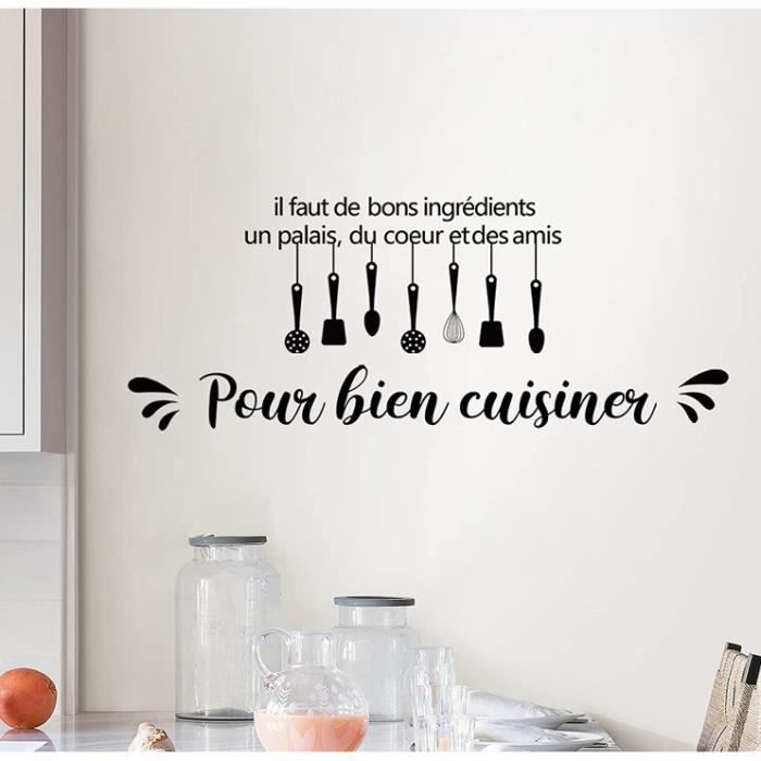 Passez la souris sur l'image pour zoomer Stickers Muraux Cuisine Proverbe  Autocollants Mural Ustensiles de Cuisine Marguerite Décoration Murale Frigo  Cuisine Salle à Manger : : Cuisine et Maison