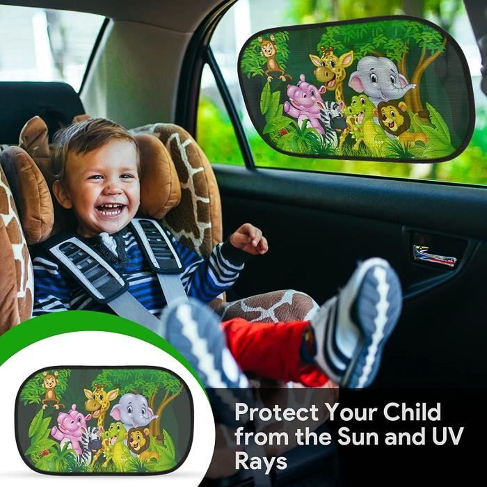Pare Soleil Voiture Bébé, 2Pcs Pare-Soleil Vitres Arrière Latérales