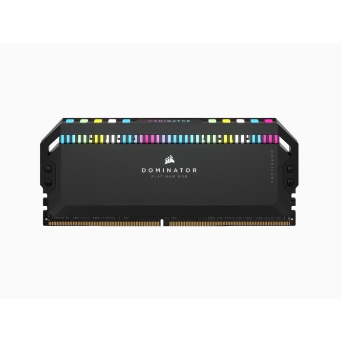 Memoire RAM CORSAIR DOMINATOR PLATINUM RGB DDR5 32GB 2x16GB DIMM 6200 MHz 1 3V Noir CMT32GX5M2X6200C36 Cdiscount Informatique