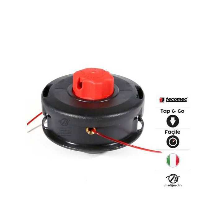 Testina Per Decespugliatore TECOMEC Easy Work 109 Neutrale - Diametro 109 Mm, Caricamento Esterno Filo, Nero