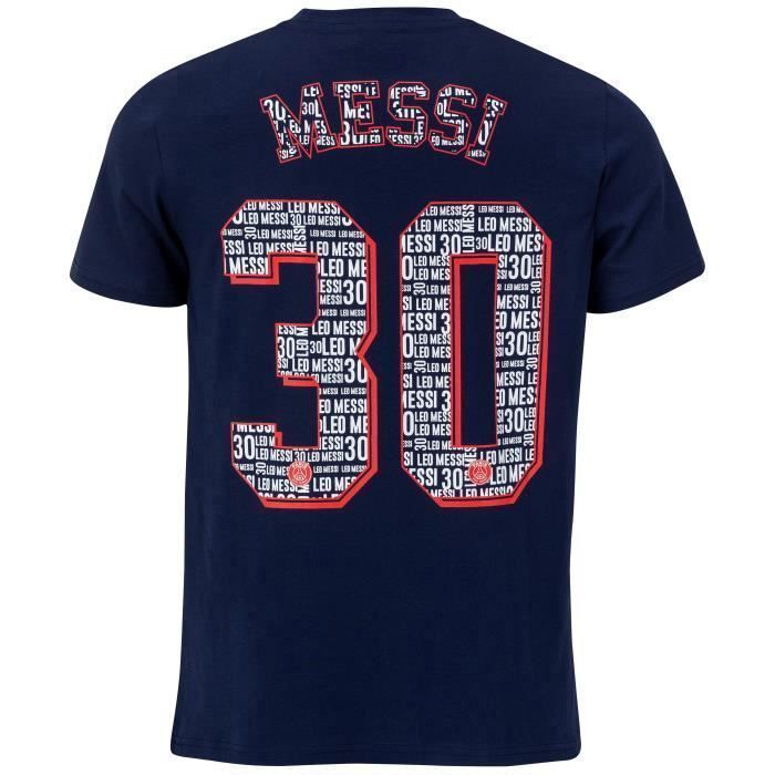 T-shirt PSG - PARIS SAINT GERMAIN - Enfant Garçon - Bleu - Manches Courtes - Licence Officielle