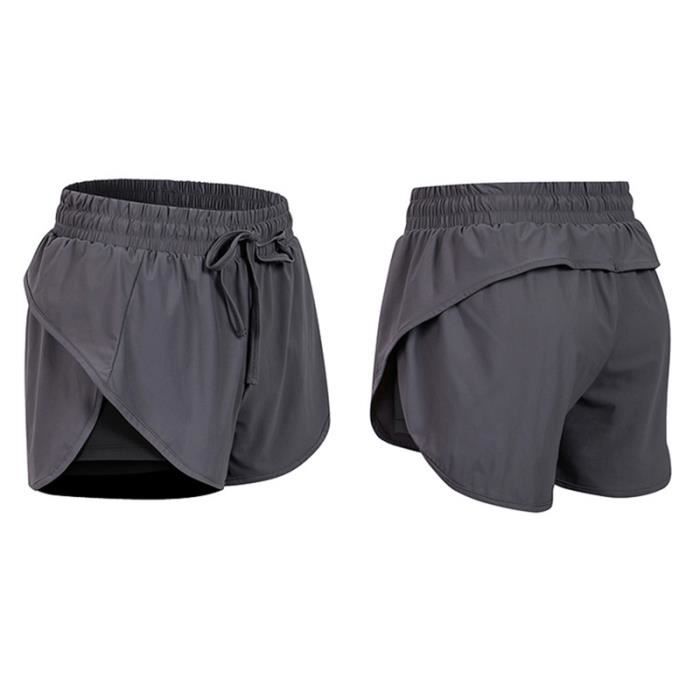 Short de sport deals femme avec doublure