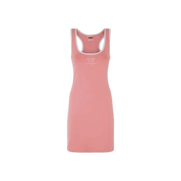 Robe Guess Femme Guess Original logo Guess Rose Synthetique Vetement Guess Rose Cdiscount Pret a Porter