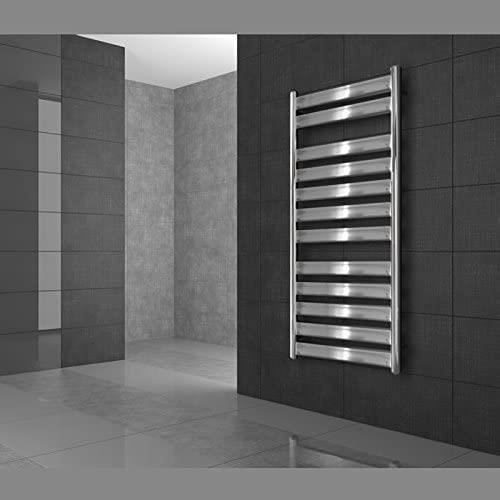 ECD Germany Élément Chauffant Électrique 900W Blanc avec Thermostat Régulateur de Température, Cartouche Chauffante pour Radiateur de Salle de Bain, Résistance Thermoplongeur pour Sèche-Serviettes