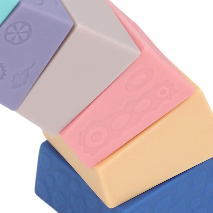 VGEBY Jouet de blocs de construction doux pour bébé Blocs Empilables ...