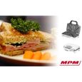 Appareil à sandwiches MPM MOP-34 - Plaques antiadhésives triangulaires - Blanc 900W-2