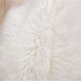 Grand tapis rectangle blanc en peau de mouton, impression fausse fourrure, pour salon, 50 x 150 cm-2