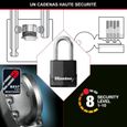 Cadenas Haute Sécurité - MASTER LOCK - M115EURDLF - A Clé - Acier Laminé Recouvert - Extérieur - Anti-rouille - Anse M-2