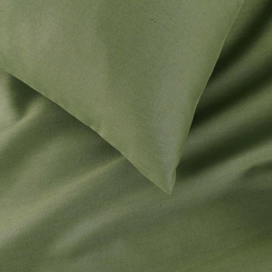 taie d'oreiller 40x60 cm bébé Enfant - couleur vert kaki - 100% Coton Bio -  tissu 57 fils certifié sans substances nocives