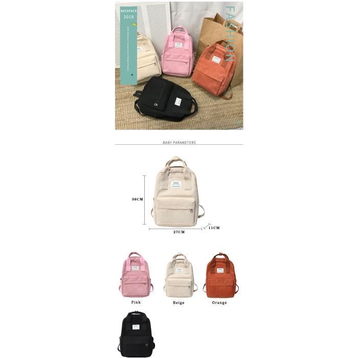Sac Dos Harajuku Pour Femmes Nouvelle Tendance Mode Femmes Sac D cole D universit 2022 Noir