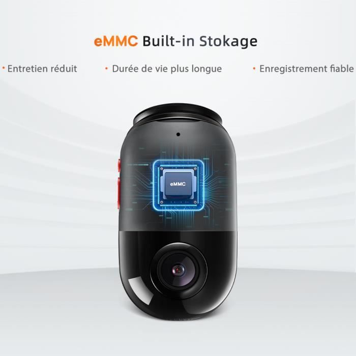 70Mai X200 Caméra Embarquée Voiture,360° Vue Complet Caméra Voiture avec  Stokage eMMS 32Go,Détection de mouvement AI,GPS intégré - Cdiscount Auto