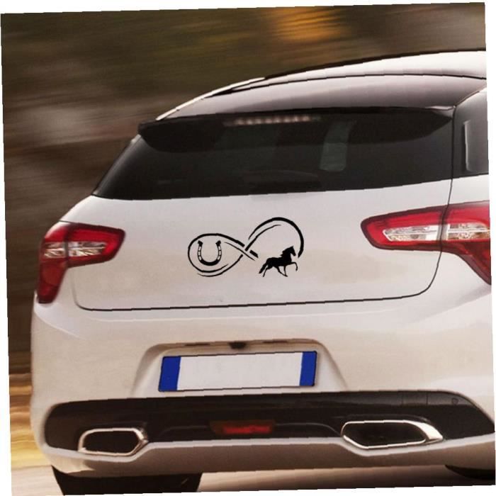 Autocollant Sticker Cheval Tribal Noir - Décoration Pour Voiture, Moto, Frigo, Casque, Neuf Sous Emballage