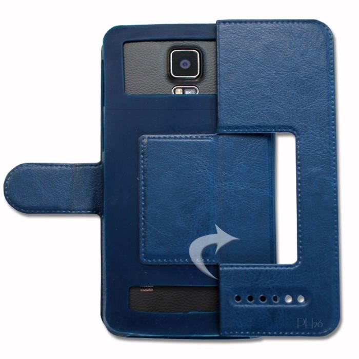 Asus Zenfone 4 Max ZC520KL Etui Housse Coque Folio bleu de qualite by Ph26 Cdiscount Telephonie