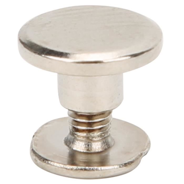 Rivets Pour Cuir Lot De 20 Rivets à Vis En Laiton Avec Anneau En D - 8mm Pour Cuir, Sacs, Portefeuilles - DIY Et Réparation Vis Rivet