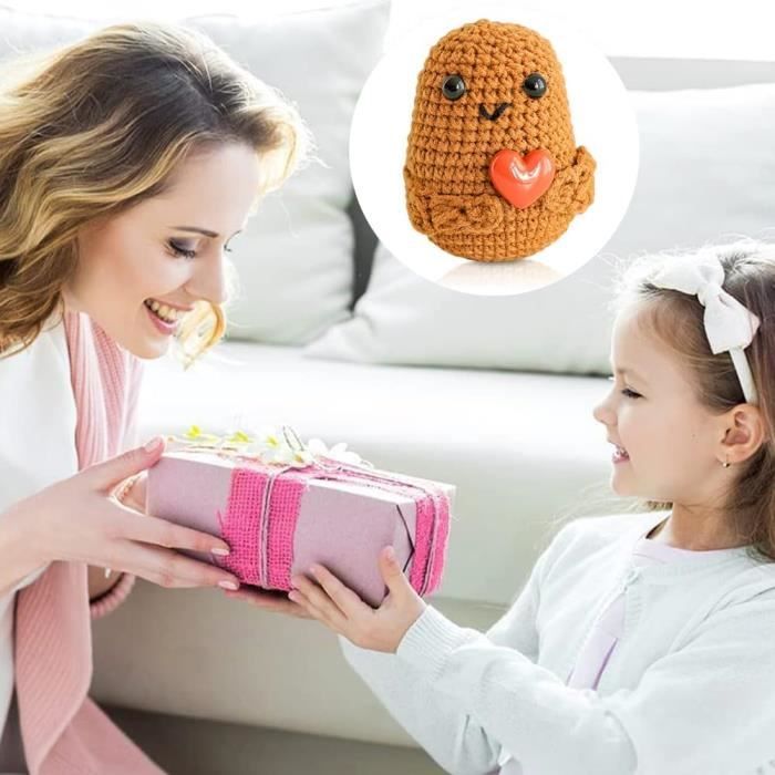 Mini Pomme De Terre En Laine Positive - Jouet Doudou Porte-bonheur, Cadeau Inspirant