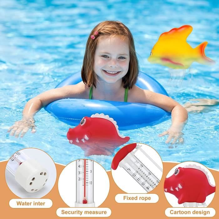 Thermomètre à piscine flottante, thermomètre à eau à pool à énergie  solaire, thermomètre de piscine Thermomètre à piscine résistant